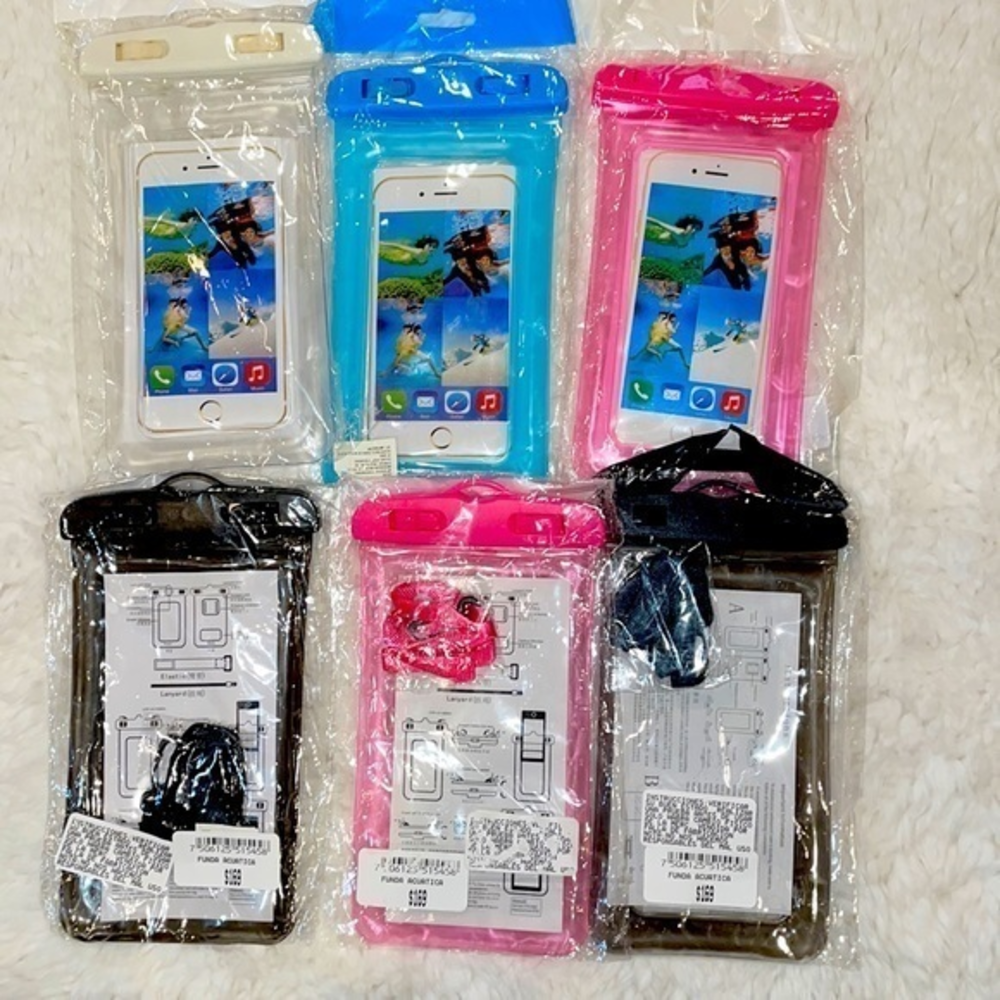 💜NWT Bundle of 6 Waterproof Cellphone Accessories Case
